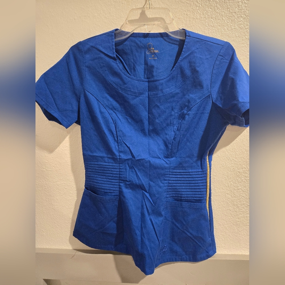 Jaanuu Royal Blue Scrub Top XS